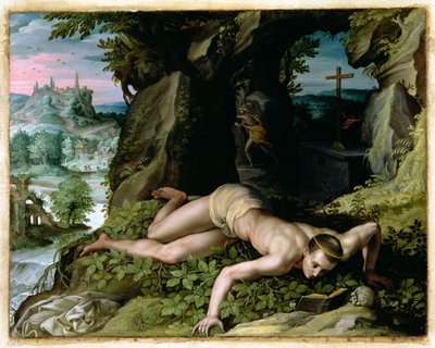 La Tentación de San Benito, c.1587 de Alessandro Allori